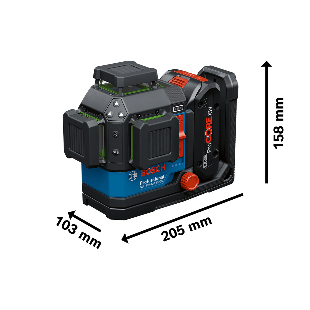 Bosch GLL 18V-120-33 CG Line Laser 12V 18V 35m (Bare) Bosch GLL 18V-120-33 CG Line Laser 12V 18V 35m (Bare)